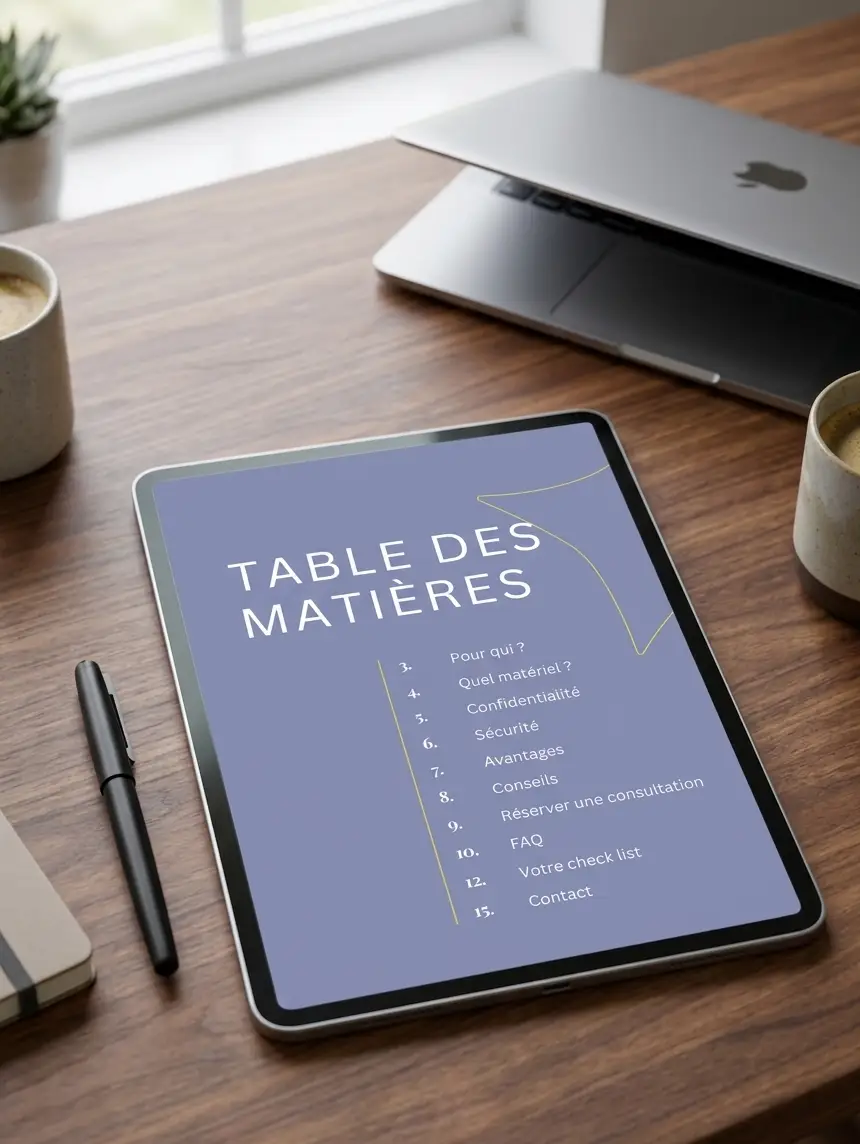 table des matières fichier pdf guide du premier pas qui explique la consultation de sexologie à disatnce en visio par aude jullien