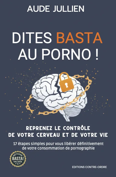 basta-au-porno-audejullien-sexologue Couverture livre Dites Basta au porno ! par la sexologue Aude Jullien.