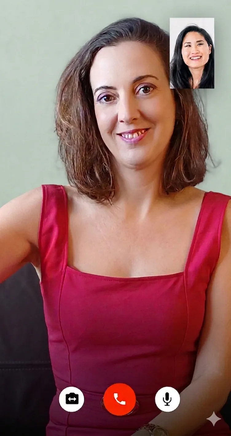 Visio conférence de Aude Jullien sexologue avec un smartphone Prise de rendez-vous facile avec Aude Jullien sexologue